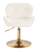 FOTEL HR111N KREMOWY BARANEK ZŁOTA PODSTAWA