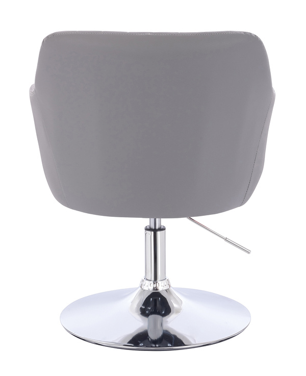 FOTEL HR190N SZARY CHROMOWANA PODSTAWA