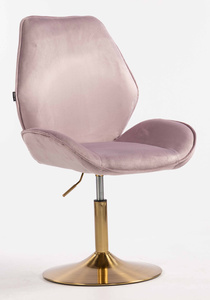 FOTEL HR350N WRZOSOWY WELUR ZŁOTA PODSTAWA