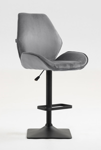 FOTEL HR350KW GRAFITOWY WELUR CZARNA PODSTAWA