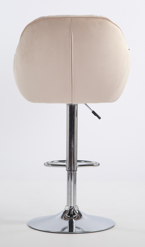 HOKER HR2055W KREMOWY WELUR CHROMOWANA PODSTAWA