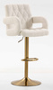 FOTEL HR8404W KREMOWY BARANEK ZŁOTA PODSTAWA