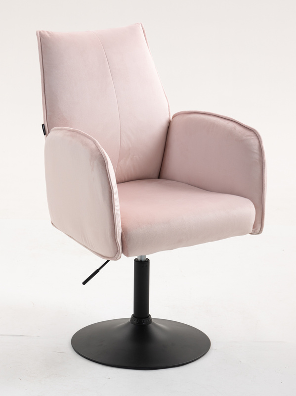 FOTEL HR280N PUDROWY RÓŻ WELUR CZARNA PODSTAWA