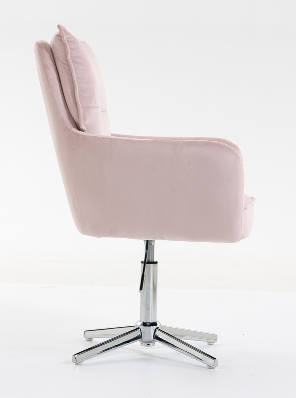 HOKER HR250CROSS PUDROWY RÓŻ WELUR  CHROMOWANA PODSTAWA