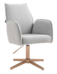 FOTEL HR280CROSS SZARY BARANEK ZŁOTA PODSTAWA