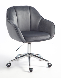 HOKER HR2055K GRAFITOWY WELUR CHROMOWANA PODSTAWA