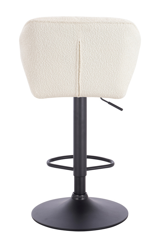 FOTEL HR111W KREMOWY BARANEK CZARNA PODSTAWA