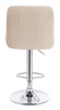 FOTEL HR920W KREMOWY WELUR CHROMOWANA PODSTAWA