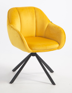 HOKER HR2055 ŻÓŁTY WELUR CZARNY PAJĄK