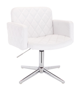 FOTEL HC802CROSS BIAŁY CHROMOWANA PODSTAWA