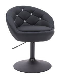 FOTEL HR948N CZARNY EKOSKÓRA CZARNA PODSTAWA