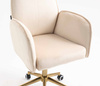 FOTEL HR280K KREMOWY WELUR ZŁOTA PODSTAWA