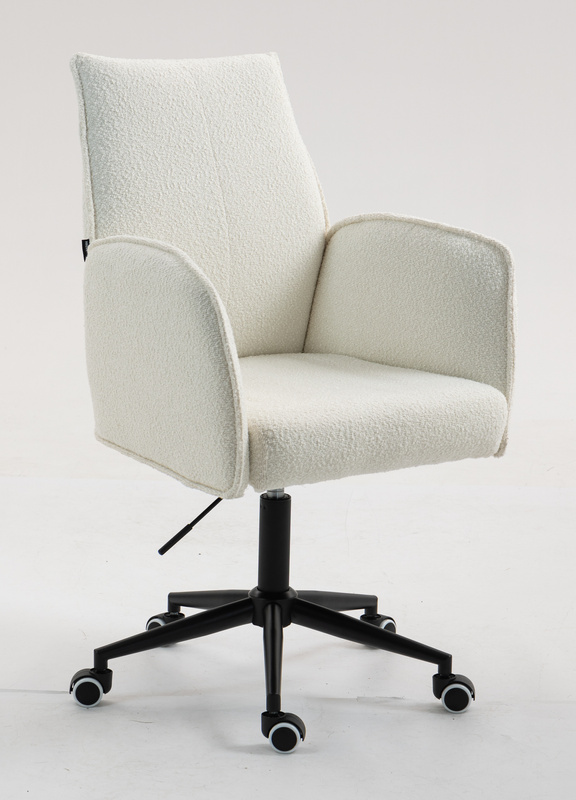 FOTEL HR280K KREMOWY BARANEK CZARNA PODSTAWA