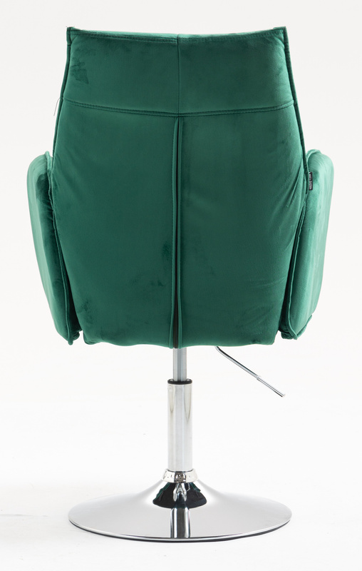 FOTEL HR280N BUTELKOWA ZIELEŃ WELUR CHROMOWANA PODSTAWA