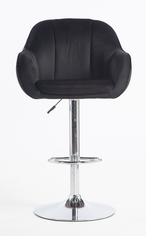 HOKER HR2055W CZARNY WELUR CHROMOWANA PODSTAWA