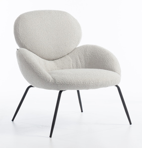 FOTEL HR2045 SZARY BARANEK CZARNA PODSTAWA