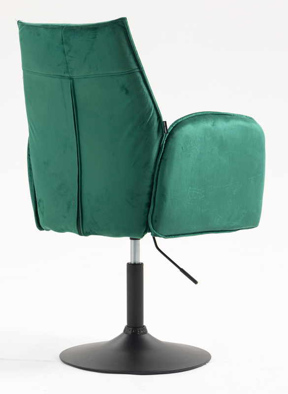 FOTEL HR280N BUTELKOWA ZIELEŃ WELUR CZARNA PODSTAWA