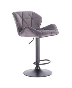 FOTEL HR111W GRAFITOWY WELUR CZARNY MAT