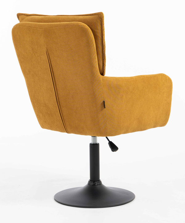 HOKER HR250N ŻÓŁTY CURRY PREMIUM CORD SZTRUKS CZARNA PODSTAWA