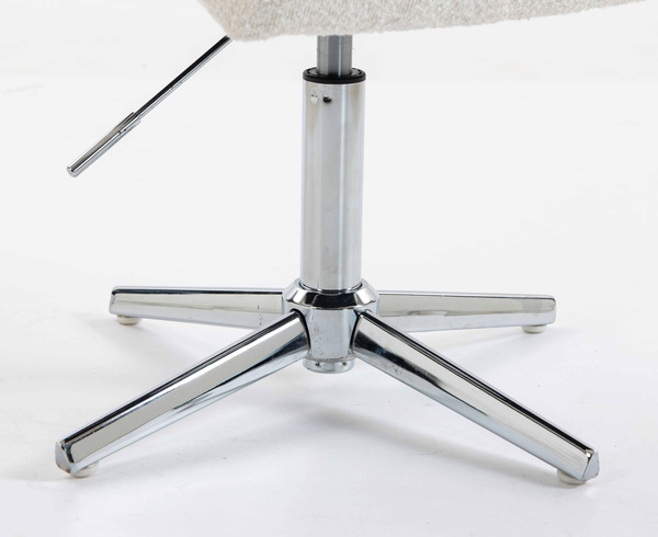 FOTEL HR8404CROSS KREMOWY BARANEK CHROMOWANA PODSTAWA