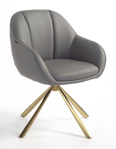 FOTEL HR2055 SZARY ZŁOTY PAJĄK
