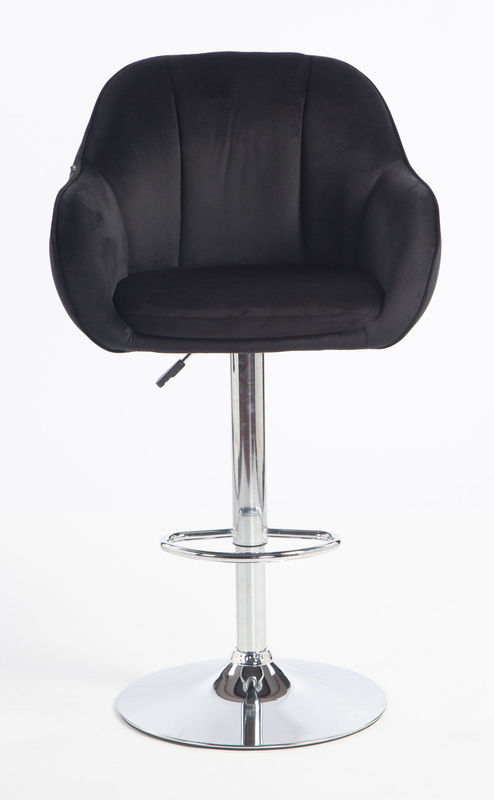 HOKER HR2055W CZARNY WELUR CHROMOWANA PODSTAWA