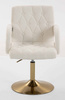FOTEL HR8404N KREMOWY BARANEK ZŁOTA PODSTAWA