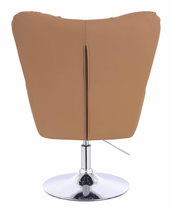 HOKER HR650N KARMELOWY EKOSKÓRA PREMIUM SOFT CHROMOWANA PODSTAWA