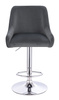 FOTEL HR920W GRAFITOWY WELUR CHROMOWANA PODSTAWA
