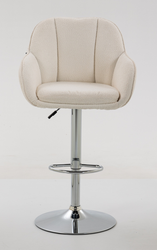 HOKER HR2055W KREMOWY BARANEK CHROMOWANA PODSTAWA