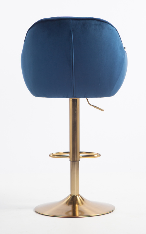 HOKER HR2055W CIEMNE MORZE WELUR ZŁOTA PODSTAWA