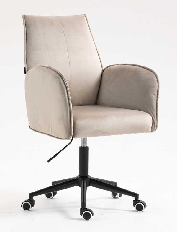 FOTEL HR280K LATTE WELUR CZARNA PODSTAWA