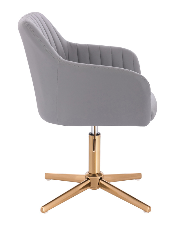 FOTEL HR190CROSS SZARY ZŁOTA PODSTAWA