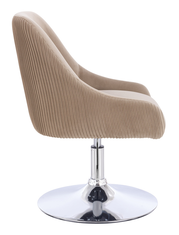 FOTEL HR920N LATTE WELUR CHROMOWANA PODSTAWA