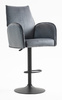 FOTEL HR280W GRAFITOWY WELUR CZARNA PODSTAWA