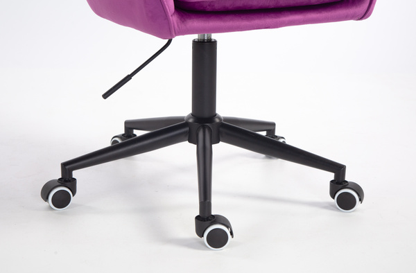 FOTEL HR2022K FUKSJA WELUR CZARNA PODSTAWA