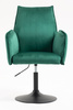 FOTEL HR280N BUTELKOWA ZIELEŃ WELUR CZARNA PODSTAWA