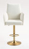 FOTEL HR280W KREMOWY BARANEK ZŁOTA PODSTAWA