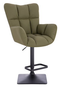 HOKER HR650KW KHAKI EKOSKÓRA PREMIUM SOFT CZARNA PODSTAWA