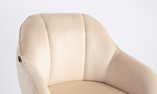 HOKER HR2055W KREMOWY WELUR ZŁOTA PODSTAWA