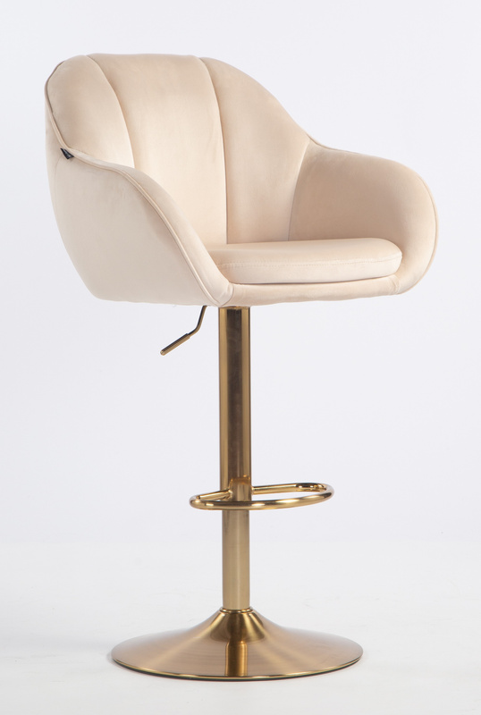 HOKER HR2055W KREMOWY WELUR ZŁOTA PODSTAWA