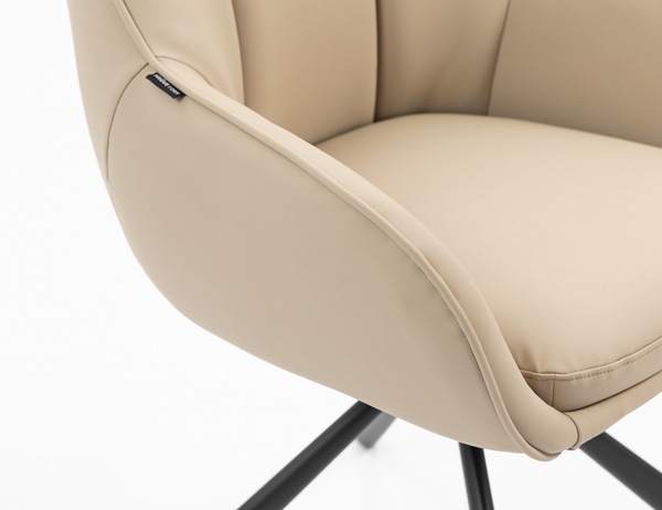 FOTEL HR2055 KREMOWY CZARNY PAJĄK