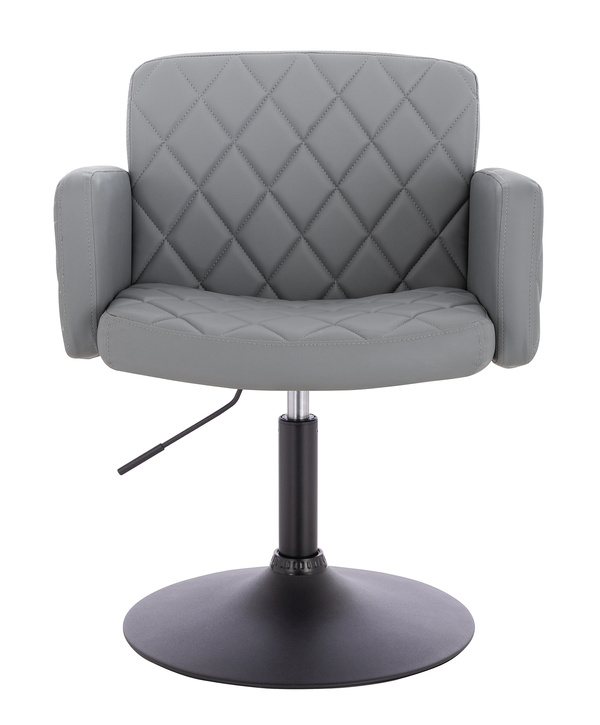 FOTEL HR802N SZARY CZARNA PODSTAWA