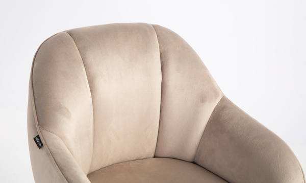 HOKER HR2055N LATTE WELUR CHROMOWANA PODSTAWA