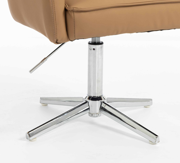 HOKER HR250CROSS KARMELOWY EKOSKÓRA PREMIUM SOFT CHROMOWANA PODSTAWA