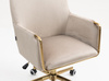 FOTEL HR4318K LATTE WELUR ZŁOTA PODSTAWA