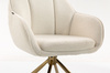 FOTEL HR2055 KREMOWY BARANEK ZŁOTY PAJĄK