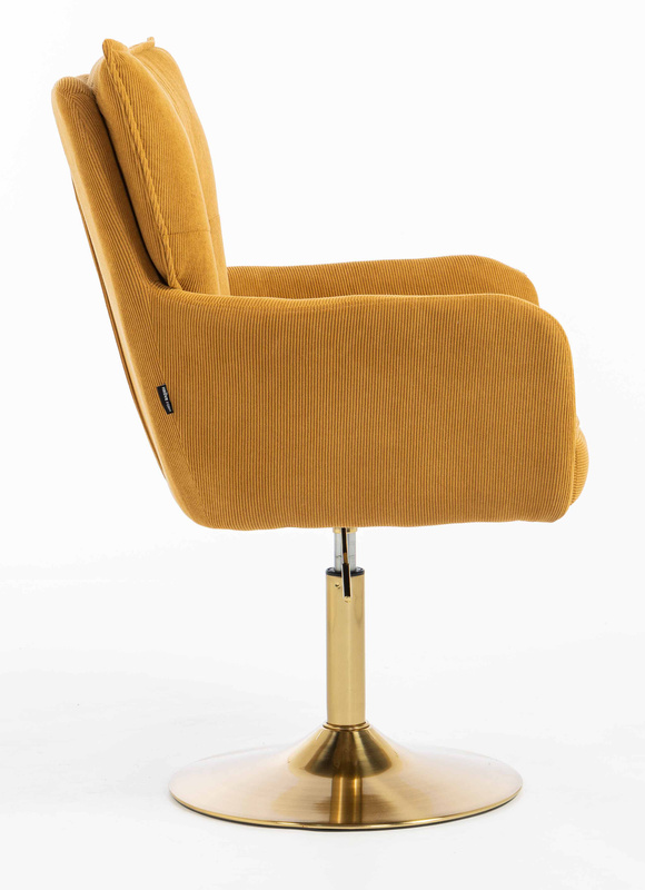 HOKER HR250N ŻÓŁTY CURRY PREMIUM CORD SZTRUKS ZŁOTA PODSTAWA