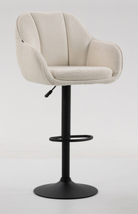 HOKER HR2055W KREMOWY BARANEK CZARNA PODSTAWA