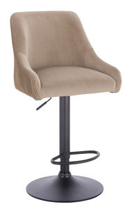 FOTEL HR920W LATTE WELUR CZARNA PODSTAWA